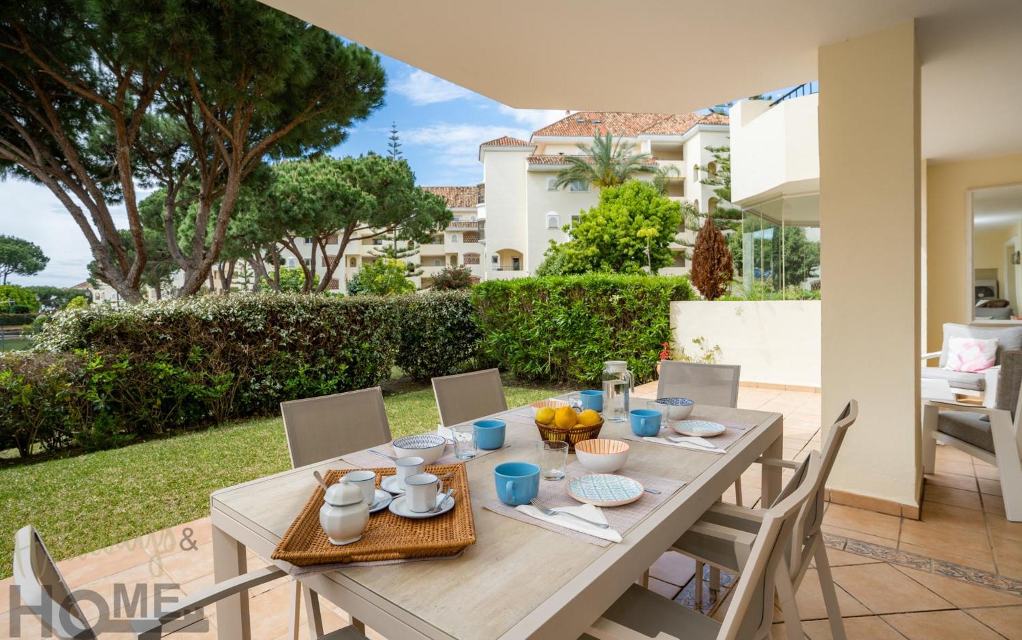 Hacienda Playa Elviria 300 M Playa,Jardin , 2 Hab ,Marbella Appartement Buitenkant foto